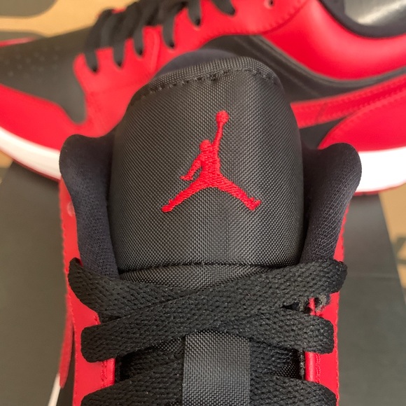 Nike Air Jordan 1 Retro Low Reverse Bred Red Black Shoes 553558-606 Men's Sizes - Picture 7 of 11